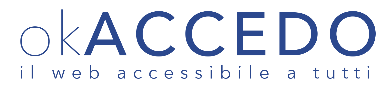 logo di okACCEDO - il web accessibile a tutti, solo testo