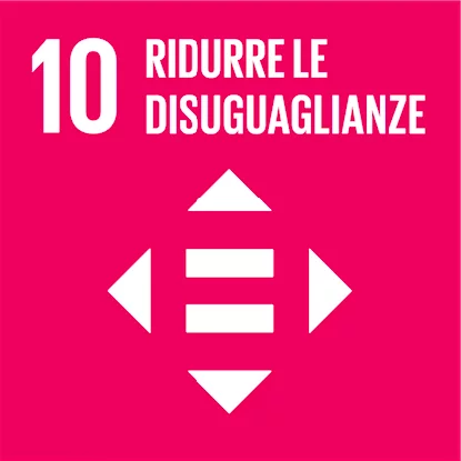 icona dell'obbiettivo 10 dell'agenda 2030. ridurre le disuguaglianze