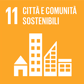 icona dell'obbiettivo 11 dell'agenda 2030. città e comunità sostenibili