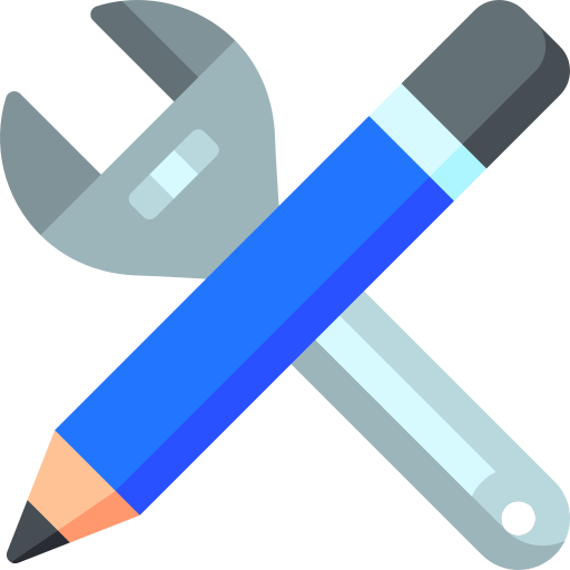 icona che illustra una   chiave inglese grigia ed una matita incrociate