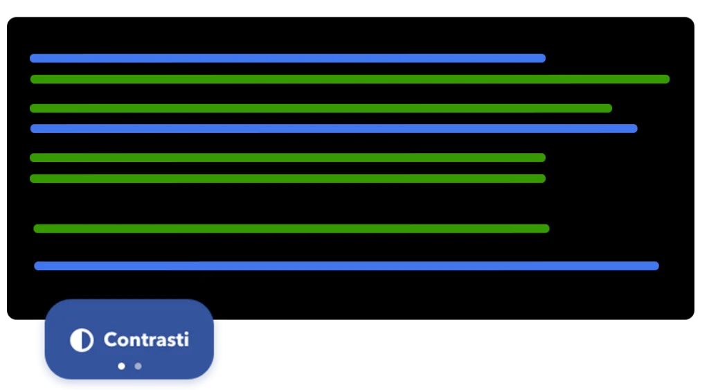 Immagine che mostra i contrasti colore del tool okWidget